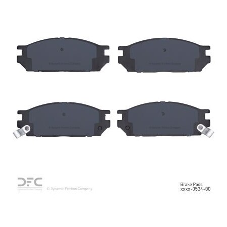 Dynamic Friction Co DFC 3000 Semi-Metallic Brake Pads - 1311-0534-00